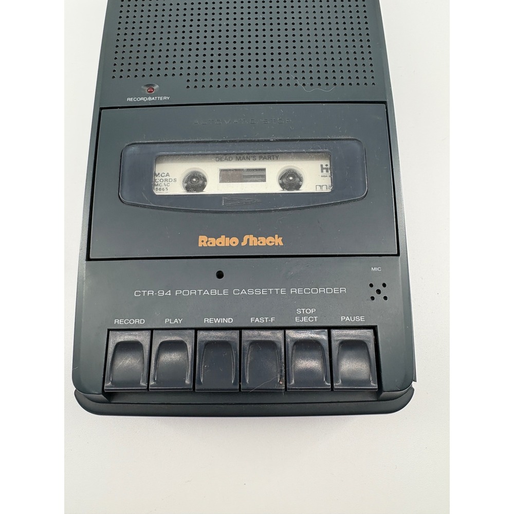 Radio Shack CTR-94 Portable Cassette Recorder Player 14-1107A Vintage Works